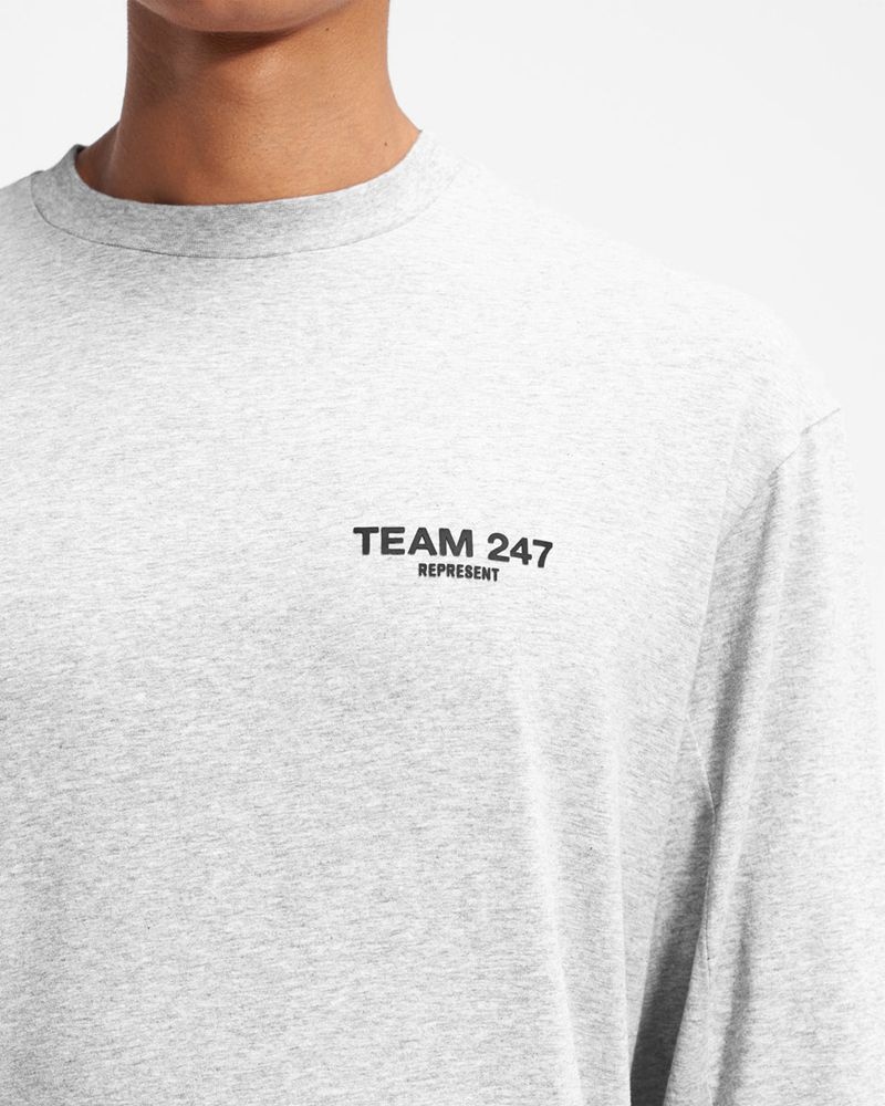 Pánské Tričko Represent Team 247 Long Sleeve Šedé | CZ-IWROC0963