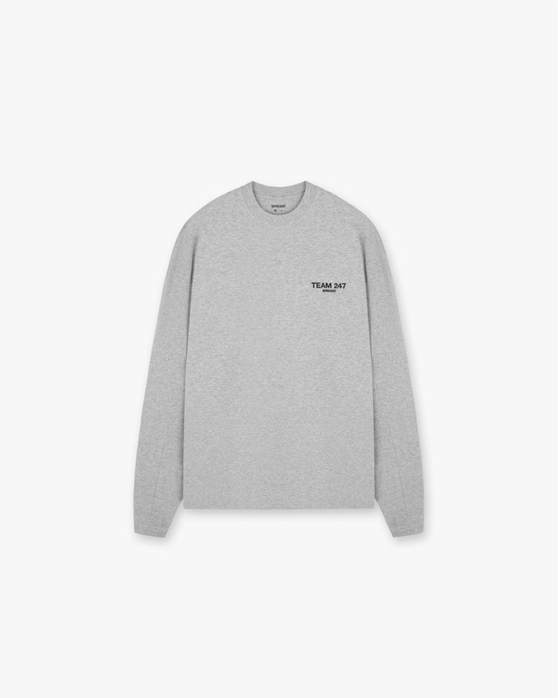 Pánské Tričko Represent Team 247 Long Sleeve Šedé | CZ-IWROC0963