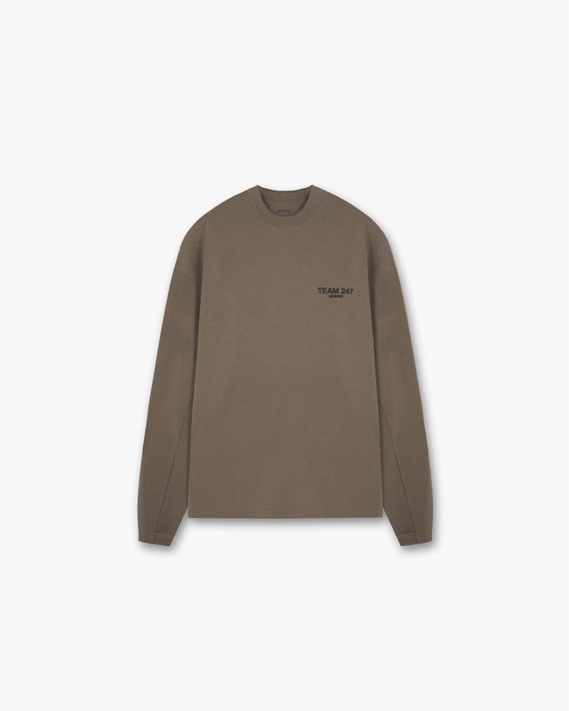 Pánské Tričko Represent Team 247 Long Sleeve Taupe | CZ-OIHFB4798