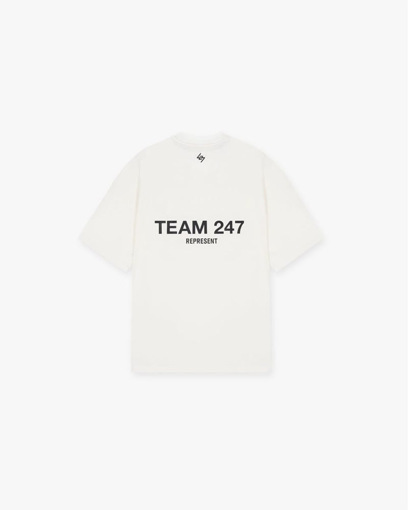 Pánské Tričko Represent Team 247 Oversized Bílé | CZ-MNEKZ2058