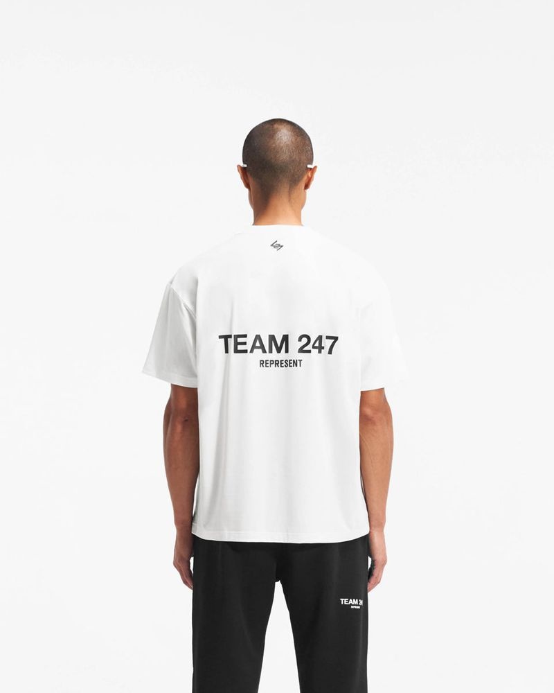 Pánské Tričko Represent Team 247 Oversized Bílé | CZ-MNEKZ2058
