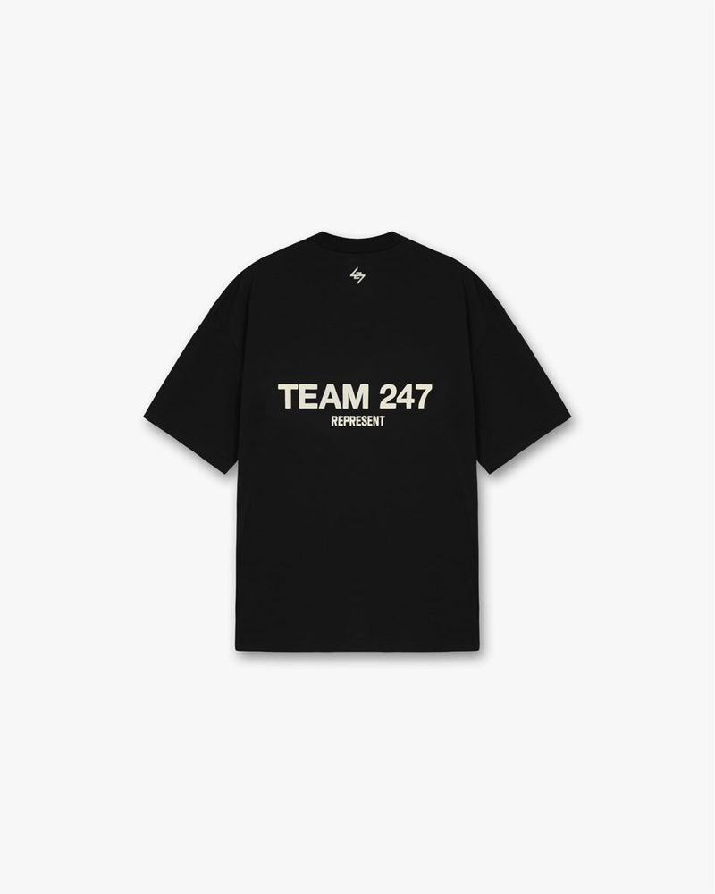 Pánské Tričko Represent Team 247 Oversized Černé | CZ-TQMVP9623