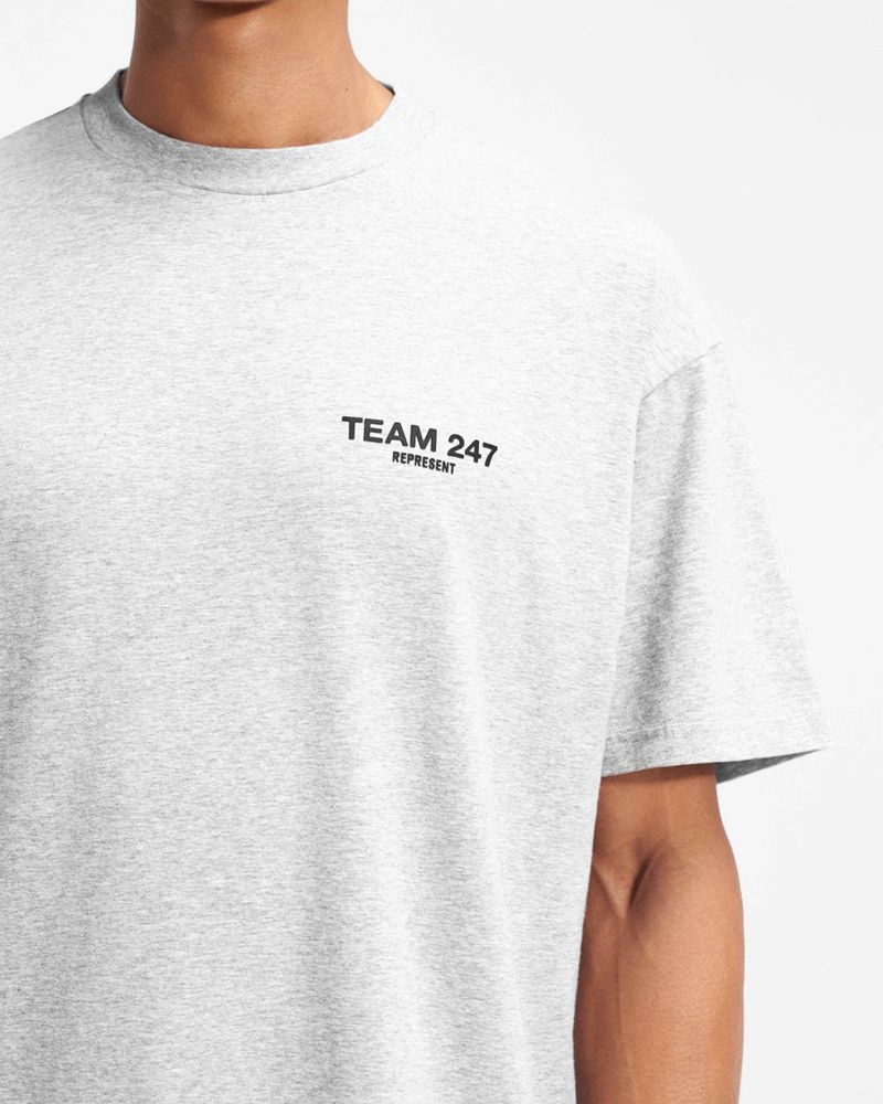 Pánské Tričko Represent Team 247 Oversized Šedé | CZ-POQKF0172