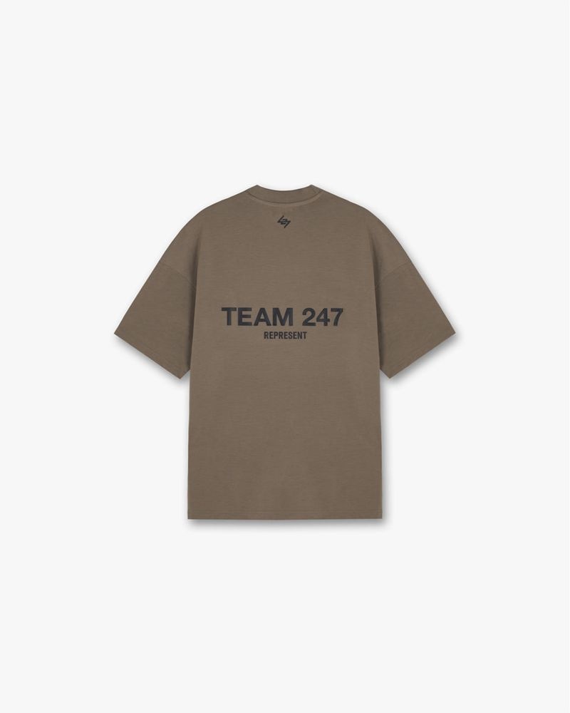 Pánské Tričko Represent Team 247 Oversized Taupe | CZ-ELNOI3910