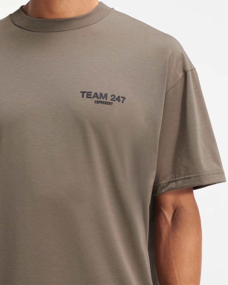 Pánské Tričko Represent Team 247 Oversized Taupe | CZ-ELNOI3910