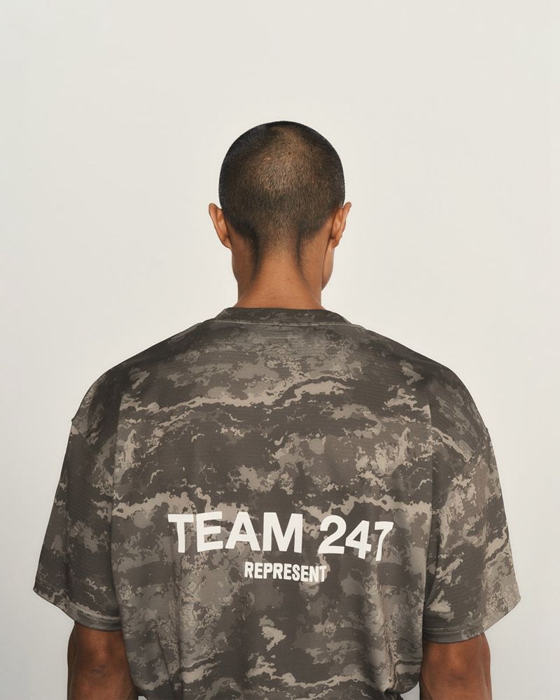 Pánské Tričko Represent Team 247 Oversized Maskáčové | CZ-HZQYN8079