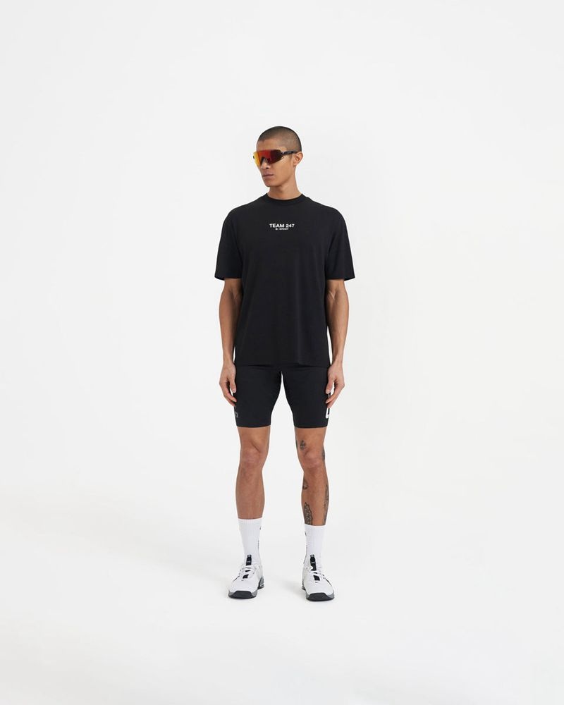 Pánské Tričko Represent Team 247 X Marchon Oversized Černé | CZ-OPTEU3247