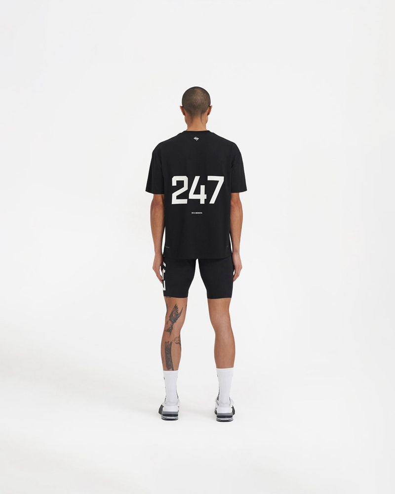 Pánské Tričko Represent Team 247 X Marchon Oversized Černé | CZ-OPTEU3247