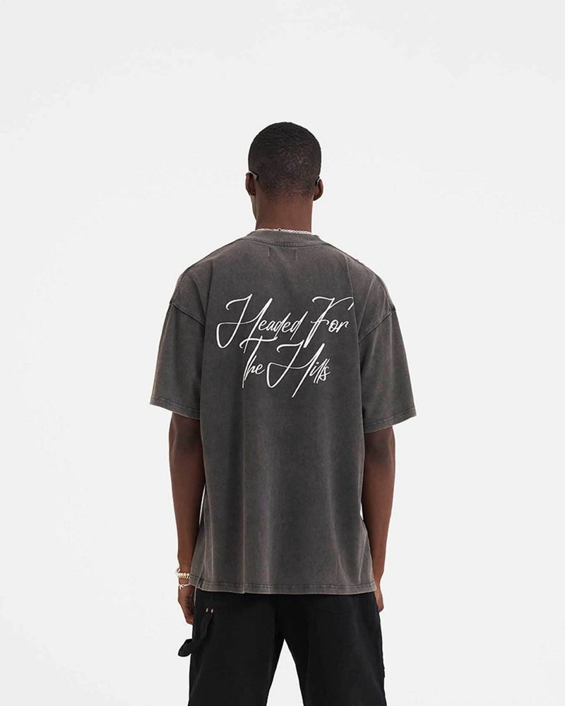 Pánské Tričko Represent The Hills Tmavě Šedé | CZ-LKNRW9123