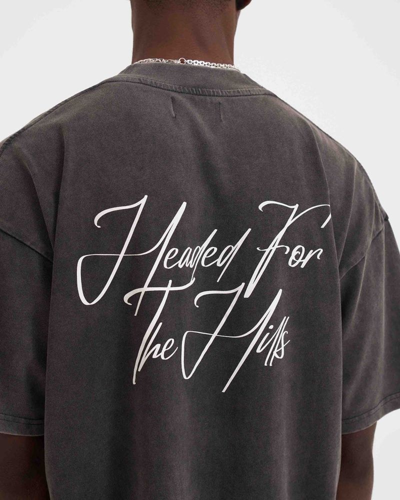 Pánské Tričko Represent The Hills Tmavě Šedé | CZ-LKNRW9123