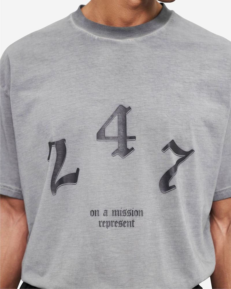 Pánské Tričko Represent Vintage 247 Oversized Šedé | CZ-MJEHT5926