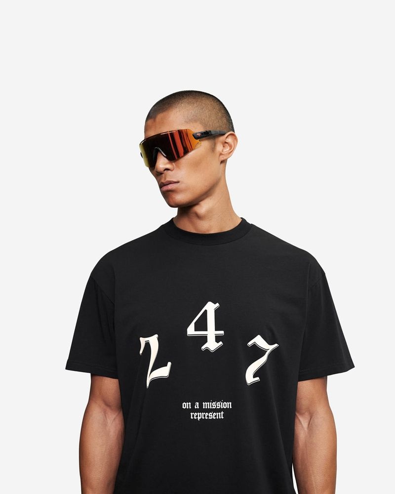 Pánské Tričko Represent Vintage 247 Oversized Černé | CZ-UVSZO5326