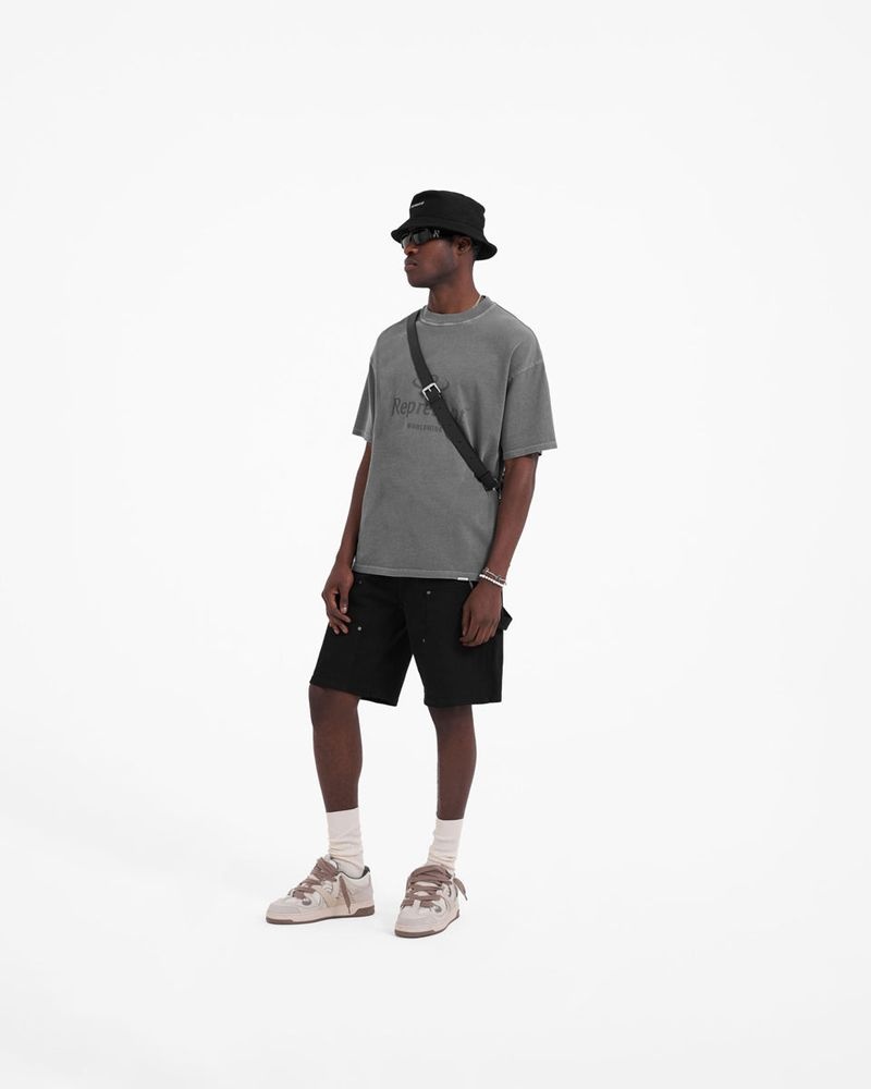 Pánské Tričko Represent Worldwide Šedé | CZ-JAGDX5179