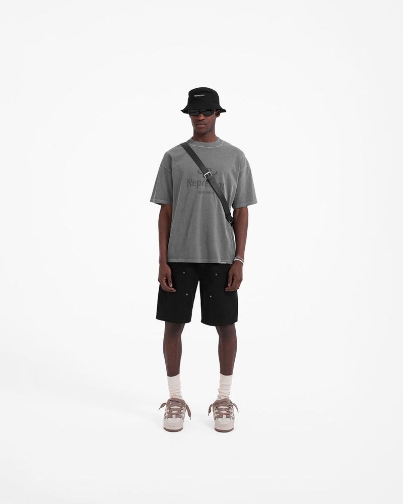 Pánské Tričko Represent Worldwide Šedé | CZ-JAGDX5179