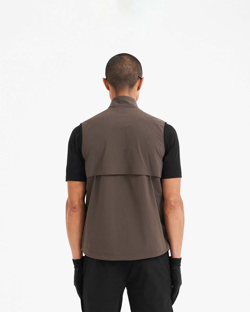 Pánské Vesta Represent 247 Techne Filled Tmavě Hnědé | CZ-CQHBE1879