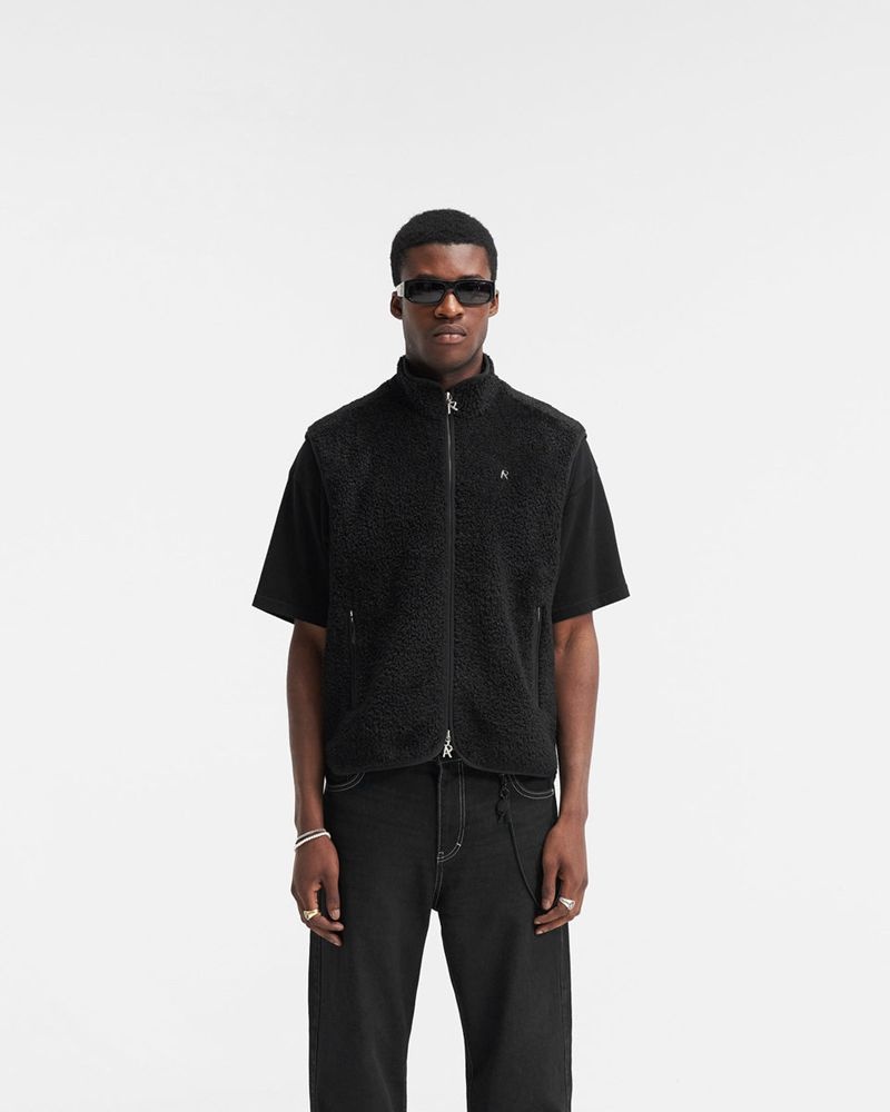 Pánské Vesta Represent Fleece Černé | CZ-TRYDQ9437