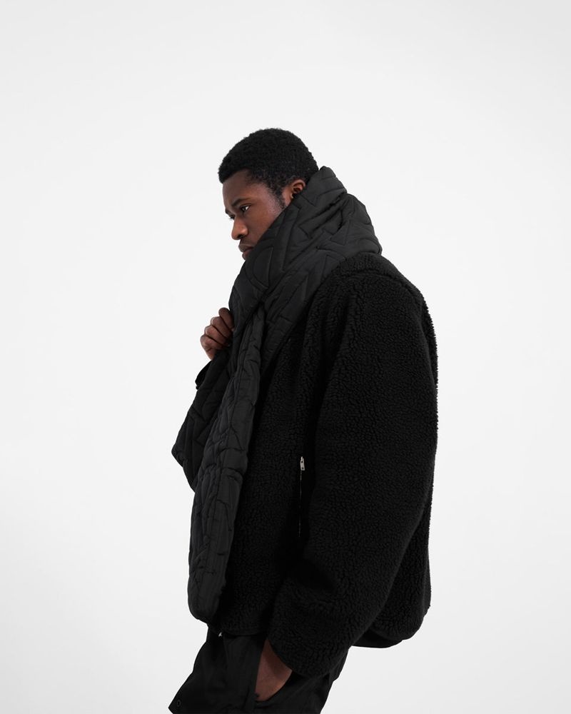 Pánské Šátek Represent Initial Prošívaný Černé | CZ-SLWHN8457